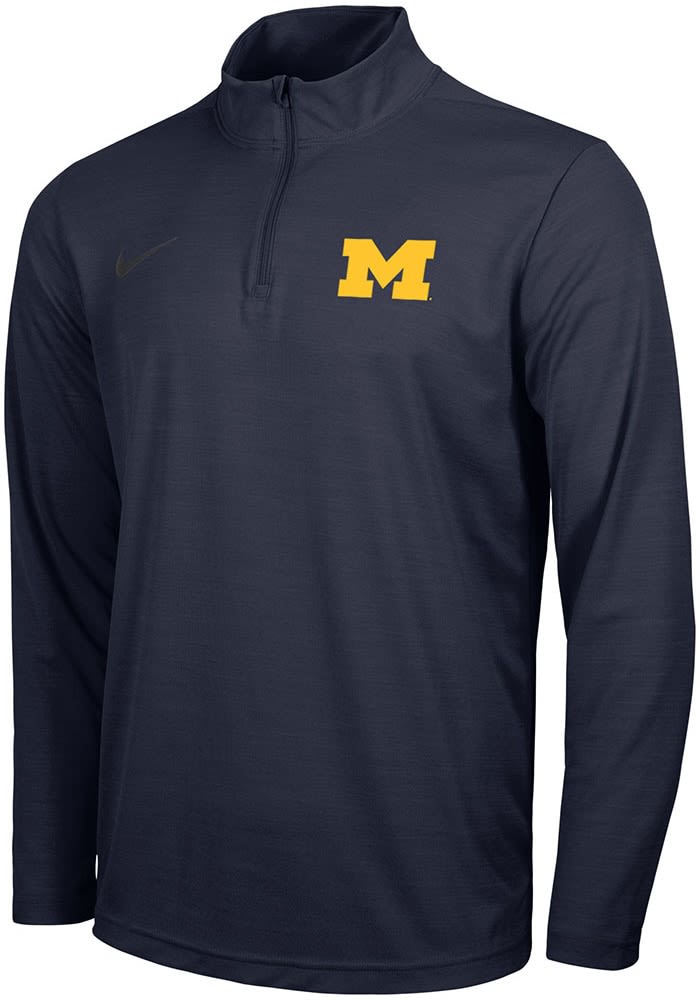 Nike Michigan Wolverines Mens BLUE Intensity Pullover - 198600496