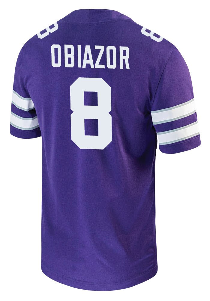 Chiddi Obiazor Mens PURPLE K-State Wildcats NIL Game Football