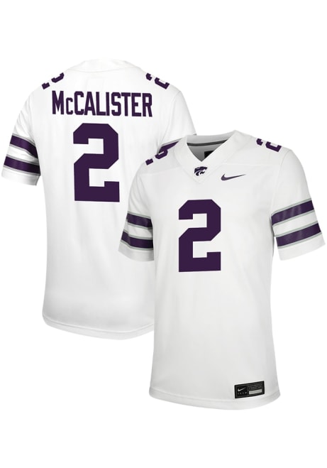 Colby McCalister Nike Mens White K-State Wildcats NIL Game Name And Number Football Jersey