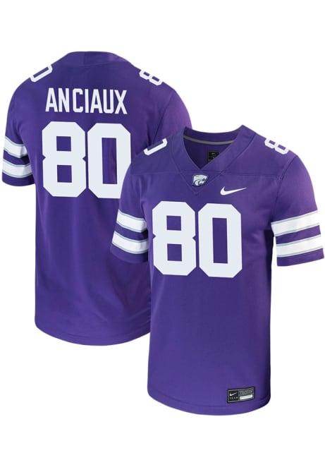 Will Anciaux Nike Mens Purple K-State Wildcats NIL Game Name And Number Football Jersey