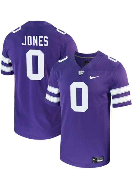 Darell Jones Nike Mens Purple K-State Wildcats NIL Game Name And Number Football Jersey