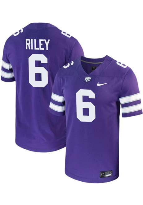 Jordan Riley Nike Mens Purple K-State Wildcats NIL Game Name And Number Football Jersey