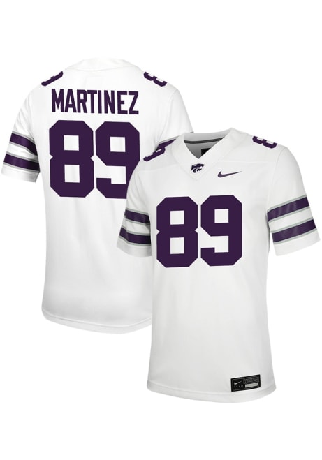 Zayden Martinez Nike Mens White K-State Wildcats NIL Game Name And Number Football Jersey