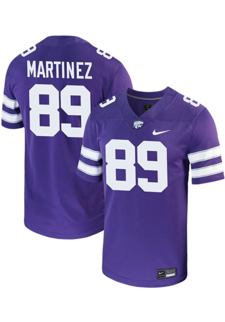 Zayden Martinez Nike Mens Purple K-State Wildcats NIL Game Name And Number Football Jersey