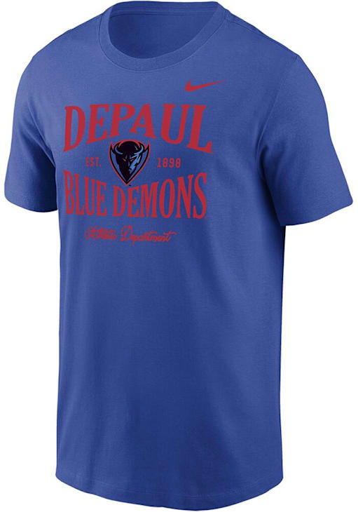 Nike DePaul Blue Demons ROYAL Dri-FIT Team Name Athletic Dept