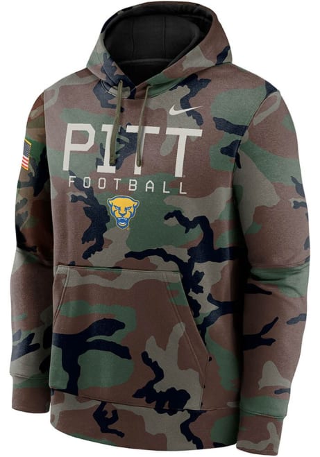 Mens Pitt Panthers Olive Nike Military Appreciation Hooded Sweatshirt