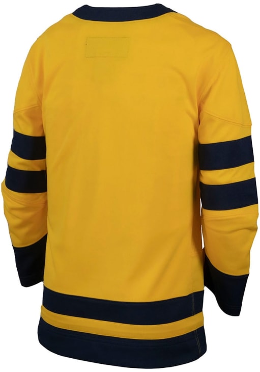 Nike Youth MAIZE Michigan Wolverines Style Hockey Jersey Jersey