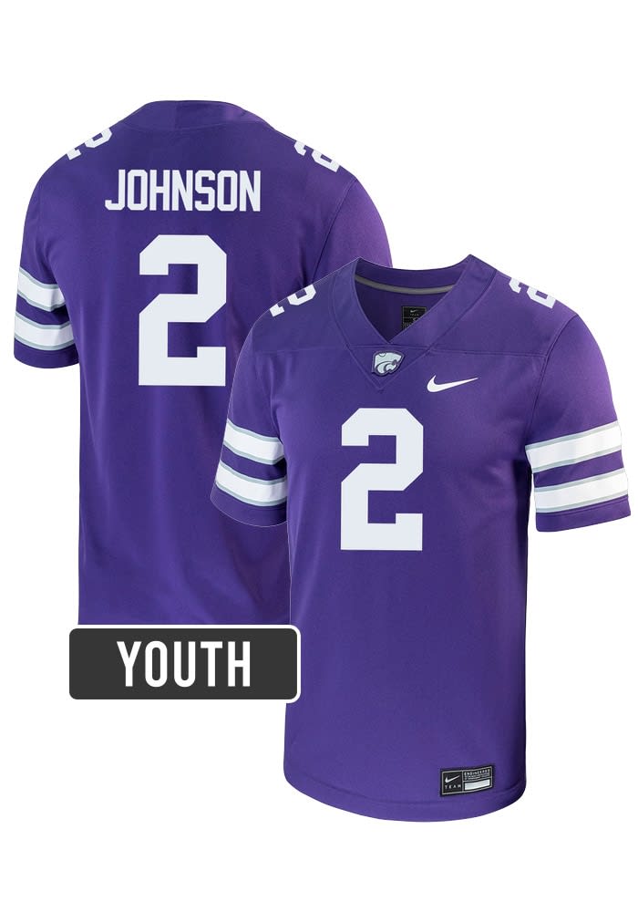 Avery Johnson Youth PURPLE K-State Wildcats NIL Game Football