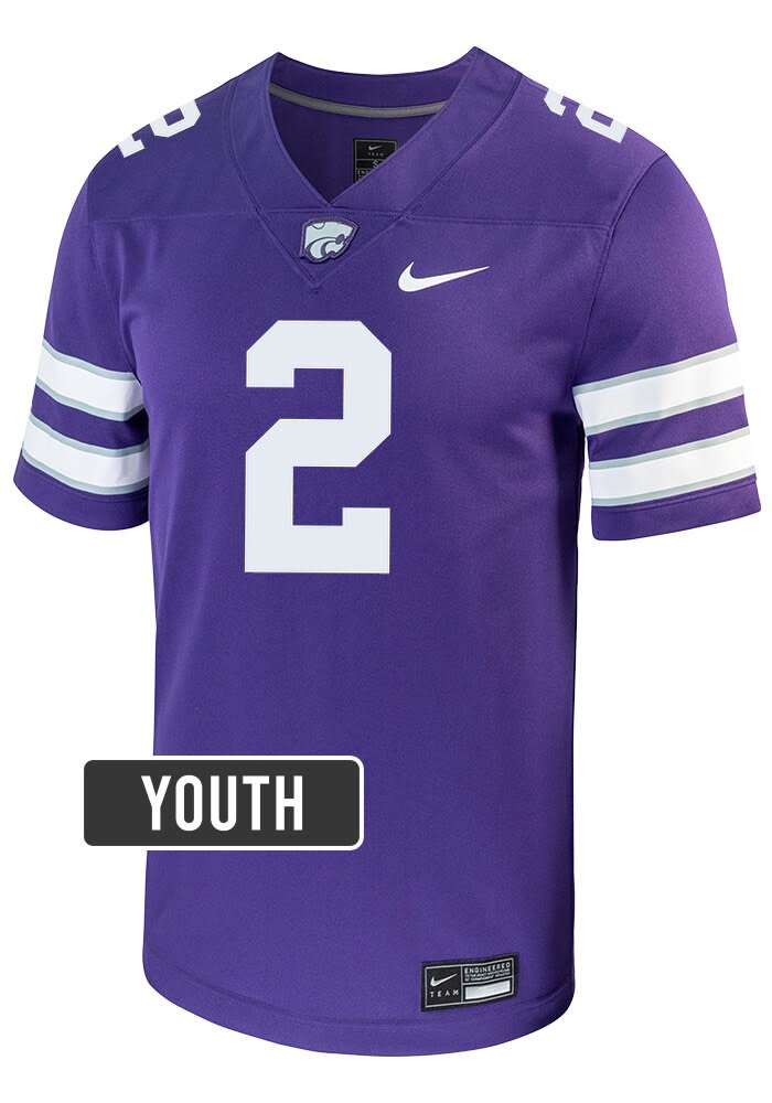 Avery Johnson Youth PURPLE K-State Wildcats NIL Game Football