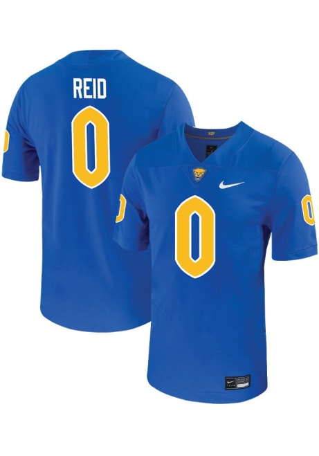 Desmond Reid  Mens Blue Pitt Panthers Game Name And Number Football Jersey