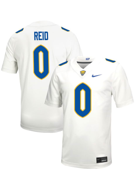 Desmond Reid Nike Mens White Pitt Panthers Game Name And Number Football Jersey