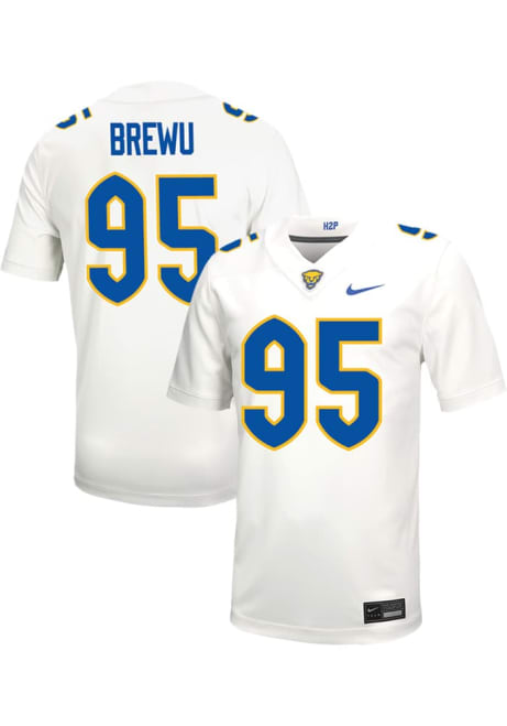 Francis Brewu Nike Mens White Pitt Panthers Game Name And Number Football Jersey