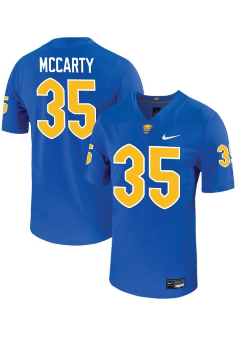 Josh McCarty  Mens Blue Pitt Panthers Game Name And Number Football Jersey