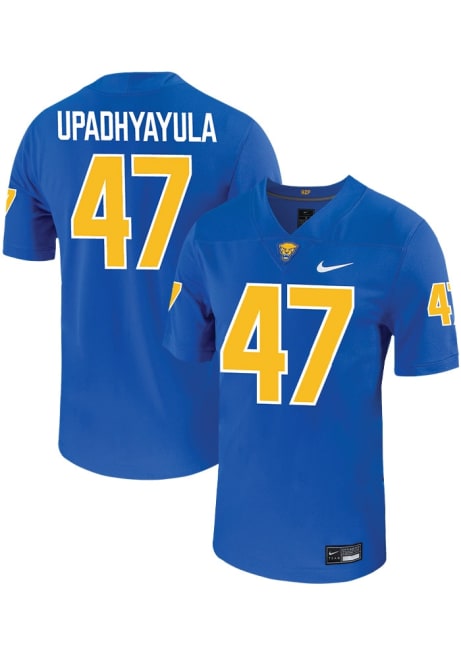 Nilay Upadhyayula  Mens Blue Pitt Panthers Game Name And Number Football Jersey