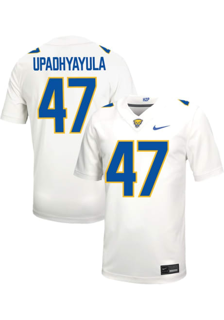 Nilay Upadhyayula Nike Mens White Pitt Panthers Game Name And Number Football Jersey