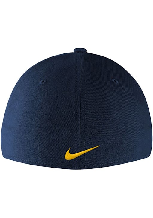 Nike Michigan Wolverines Mens Blue Swoosh Flex Flex Hat