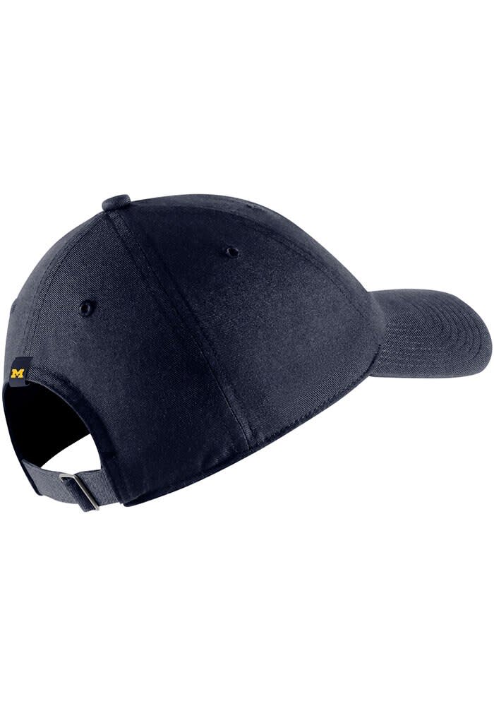 Nike BLUE Michigan Wolverines Campus Graphics Adjustable Hat