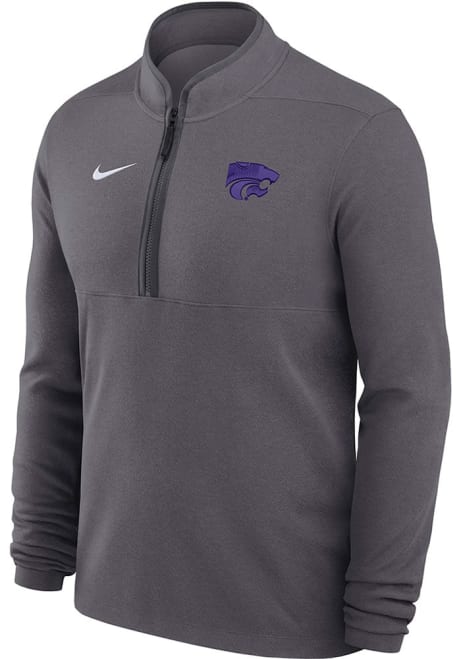 Mens K-State Wildcats Grey Nike Victory Qtr Zip Pullover