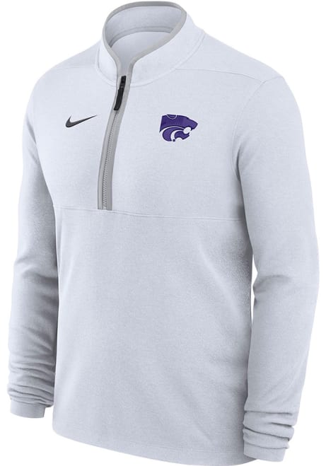 Mens K-State Wildcats White Nike Victory Qtr Zip Pullover