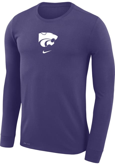 Mens K-State Wildcats Purple Nike Shooting Shirt Dri-FIT Long Sleeve T-Shirt