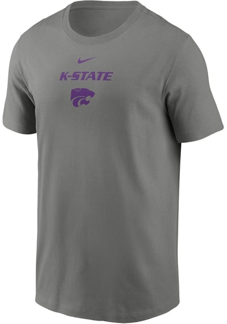 K-State Wildcats Grey Nike Practice Dri-FIT Short Sleeve T Shirt