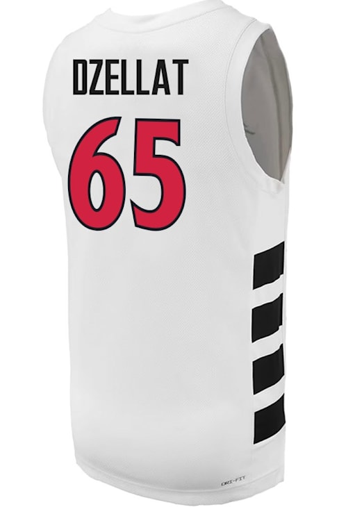 Halvine Dzellat Mens White Cincinnati Bearcats Replica Name And