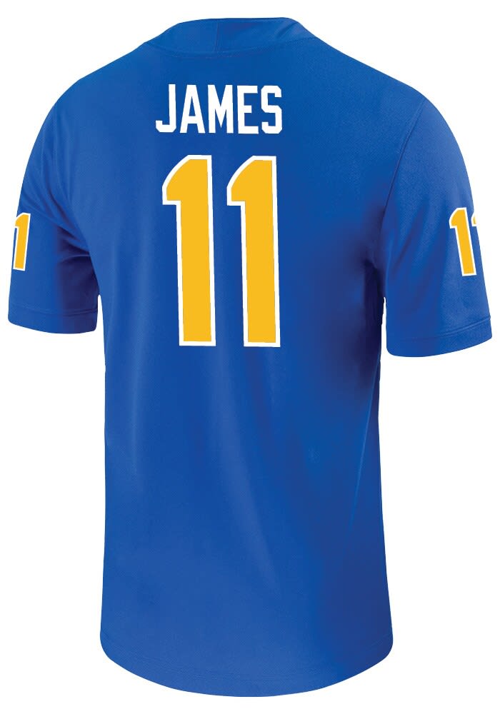 Nick James Mens ROYAL Pitt Panthers Game Football Jersey