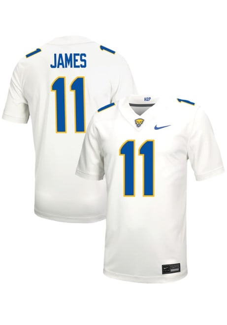 Nick James Nike Mens White Pitt Panthers Game Football Jersey