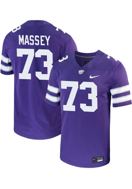 Kaedin Massey Nike Mens Purple K-State Wildcats Game Football Jersey