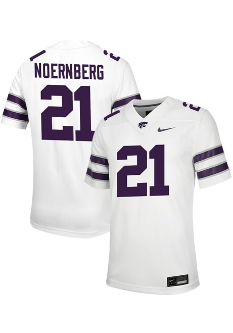 Bryce Noernberg Nike Mens White K-State Wildcats Game Football Jersey