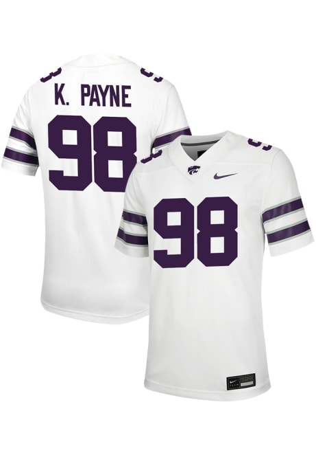 Kian Payne Nike Mens White K-State Wildcats Game Football Jersey