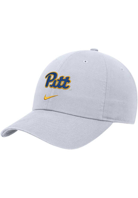 Nike White Pitt Panthers DRI FIT Club Unstructured Cap Adjustable Hat