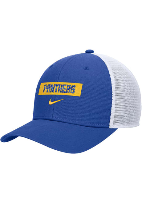 Nike Blue Pitt Panthers DRI FIT Rise Structured Trucker Cap Adjustable Hat