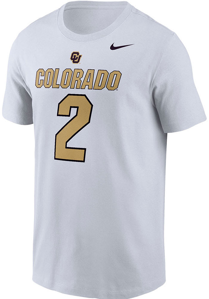 Shedeur Sanders Colorado Buffaloes White Name and Number