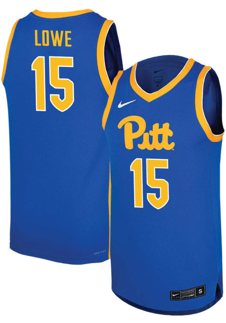 Jaland Lowe Mens Blue Pitt Panthers Replica Name And Number Basketball Jersey