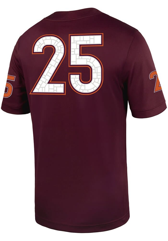 Nike Virginia Tech Hokies MAROON Football Replica Jersey - 198601805