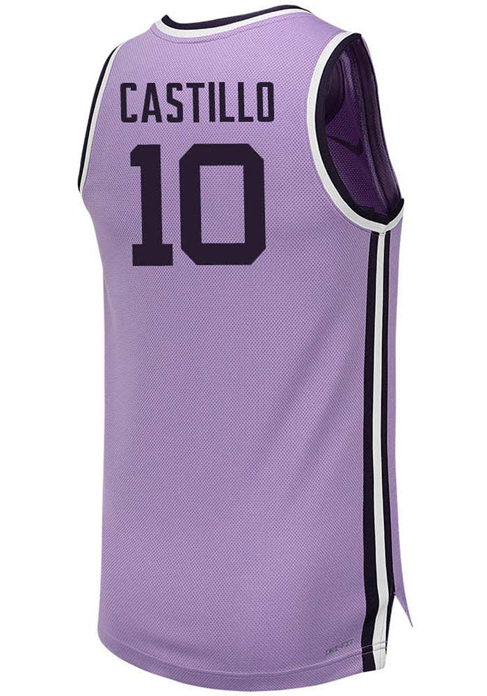 David Castillo Youth LAVENDER K-State Wildcats Replica Name And
