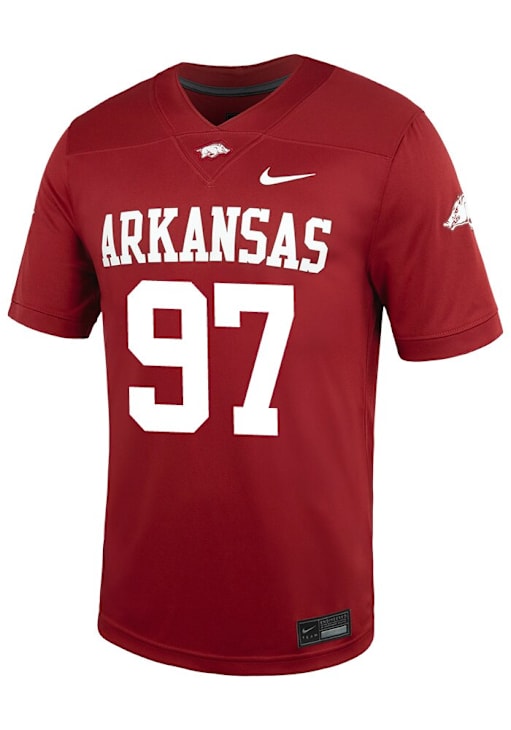 Quincy Rhodes jr Arkansas Razorbacks CRIMSON Football Game Name