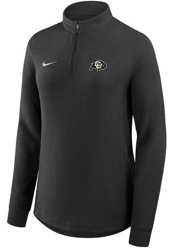 Colorado Buffaloes Nike Womens BLACK Victory Long Sleeve Qtr Zip
