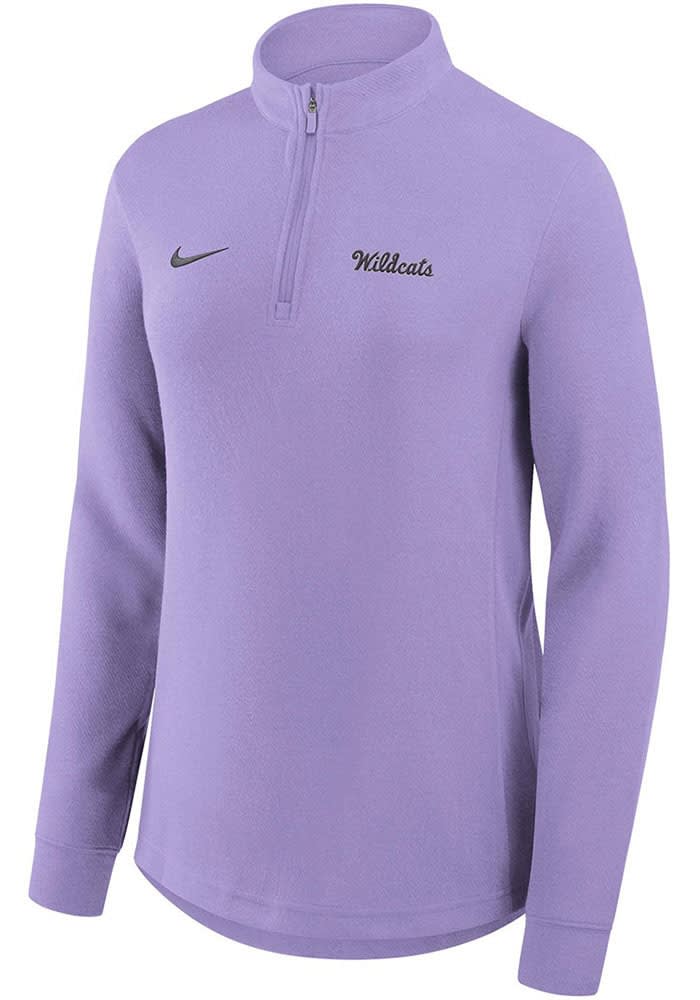 Nike Womens LAVENDER K-State Wildcats Victory Long Sleeve Qtr Zip