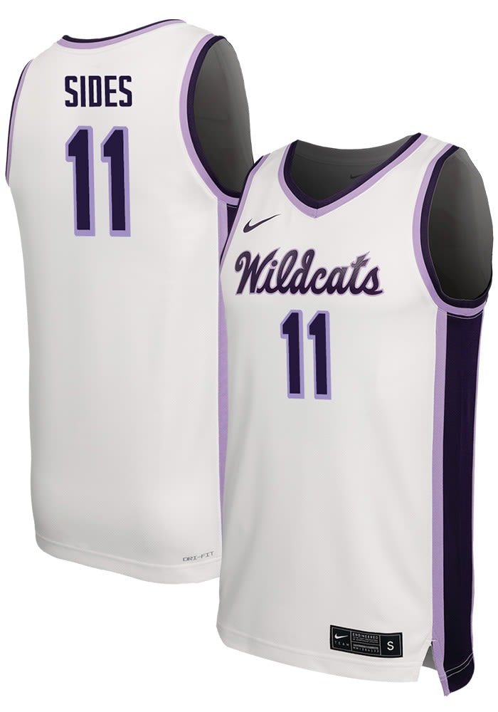 Taryn Sides Mens White K-State Wildcats Home Basketball Taryn Sides Mens White K-State Wildcats Home Basketball
