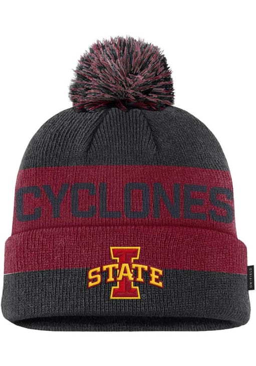 Nike Iowa State Cyclones Black Youth Peak Pom Beanie Youth Knit Hat