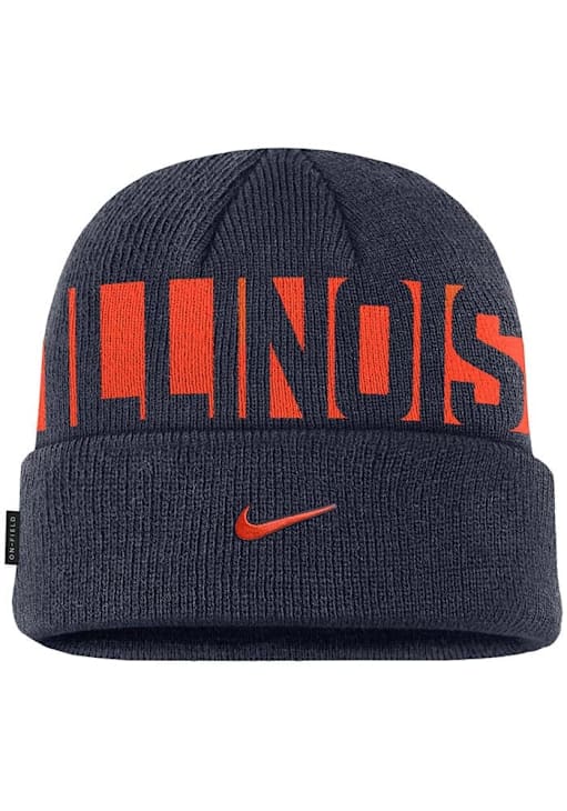 Illinois Fighting Illini Nike NAVY Peak Utility Beanie Knit Hat