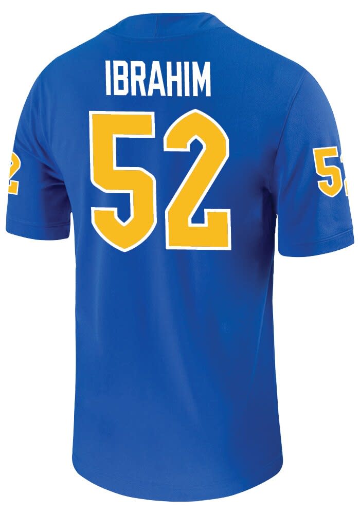 Abe Ibrahim Mens ROYAL Pitt Panthers Football Name And Number