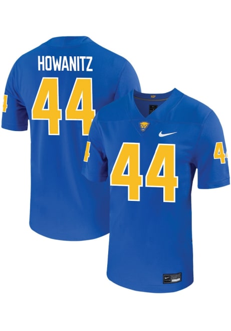 Adam Howanitz Nike Mens Blue Pitt Panthers VIRTUAL NIL Game Name And Number Football Jersey