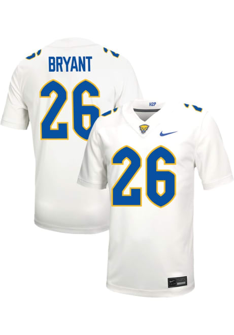 Allen Bryant Nike Mens White Pitt Panthers VIRTUAL NIL Game Name And Number Football Jersey