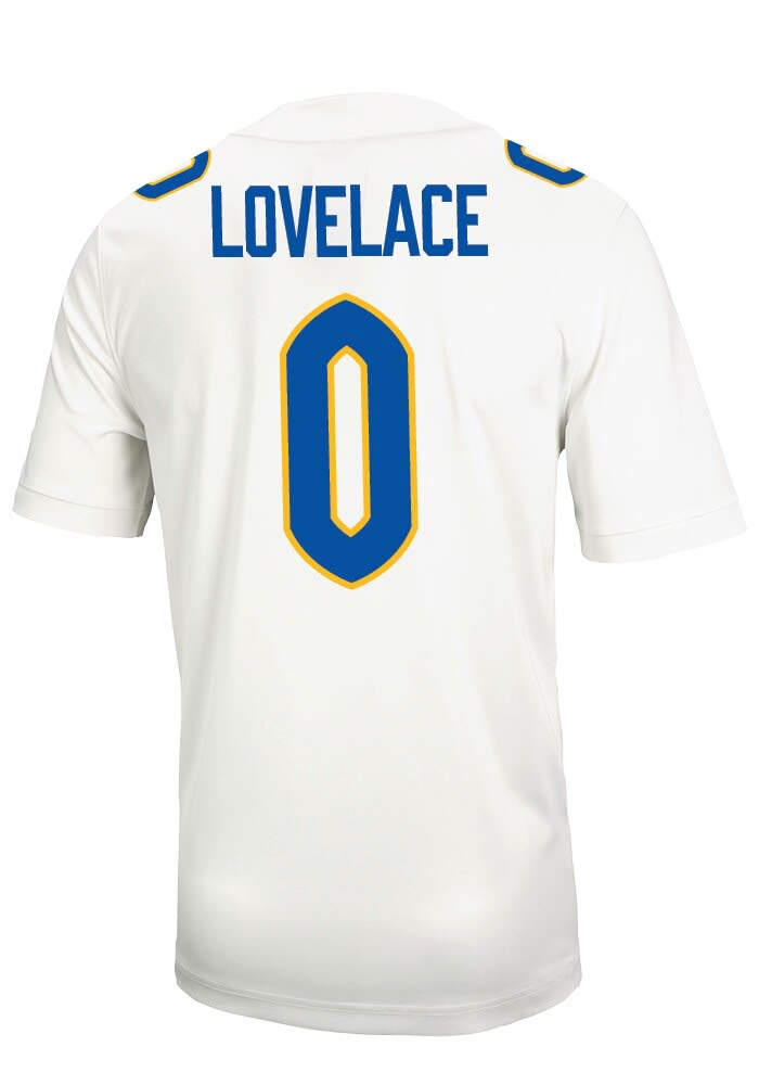 Braylan Lovelace Mens White Pitt Panthers Football Name And Number
