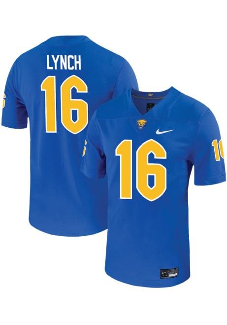 David Lynch  Mens Blue Pitt Panthers NIL Game Name And Number Football Jersey