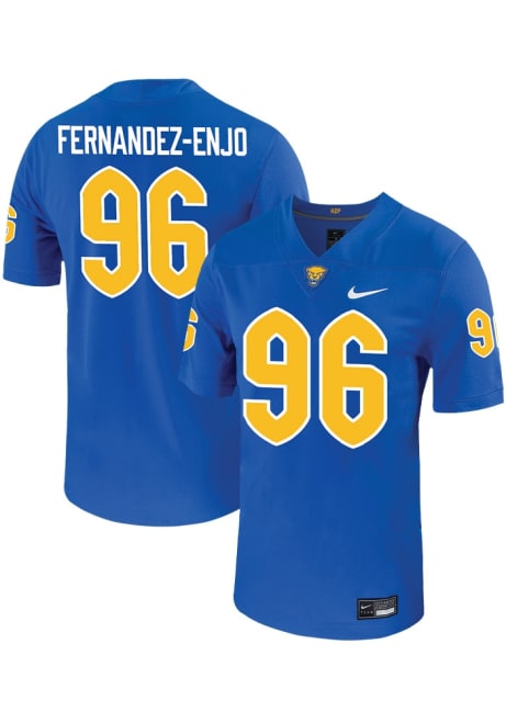 Franco Fernandez-Enjo  Mens Blue Pitt Panthers NIL Game Name And Number Football Jersey