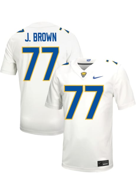 Jackson Brown Nike Mens White Pitt Panthers NIL Game Name And Number Football Jersey